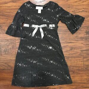 Sweet Heart Rose Gray Knit dress kids size 12, holiday dress